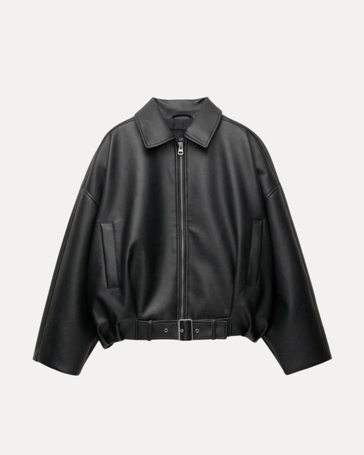 Belted Leather Jacket