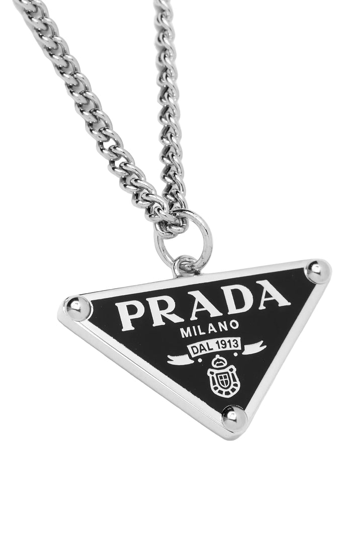Prada Triangle Logo Ketting – Silver – LodyFair