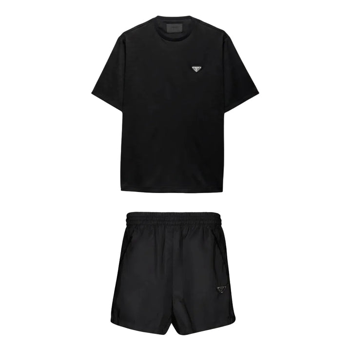 Prada Triangle Logo T-Shirt & Shorts Set – LodyFair
