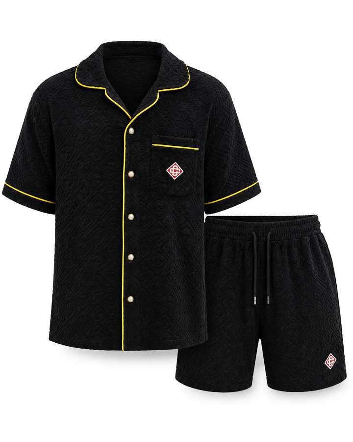 Casablanca Badstof Zomerset — Zwart / Geel – LodyFair