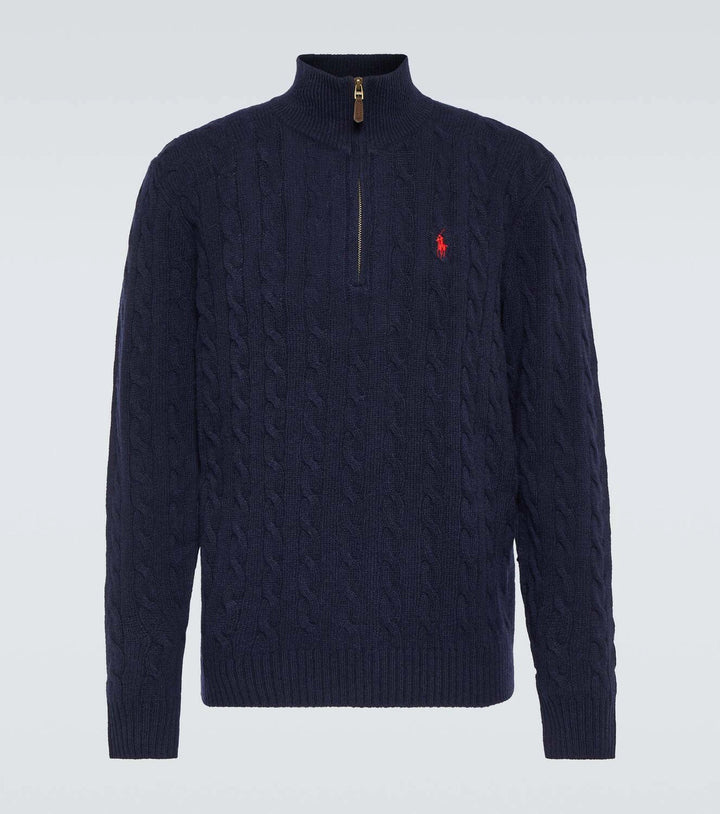 Ralph Lauren half zip donkerblauw — ⚡ Snel in huis