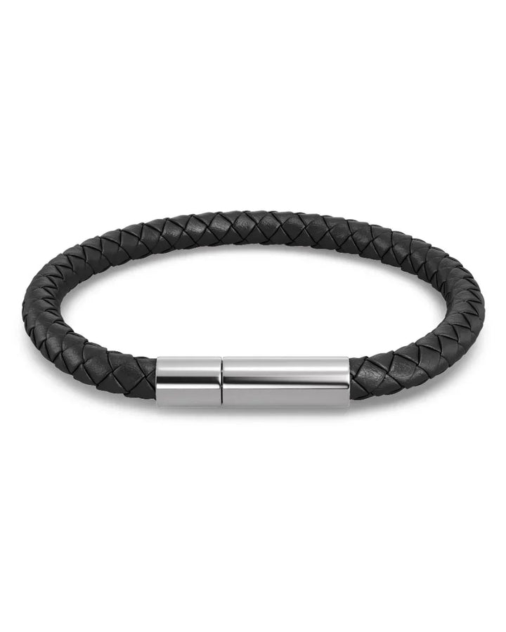 Blaze - Bracelet Leather Black/Silver – LodyFair