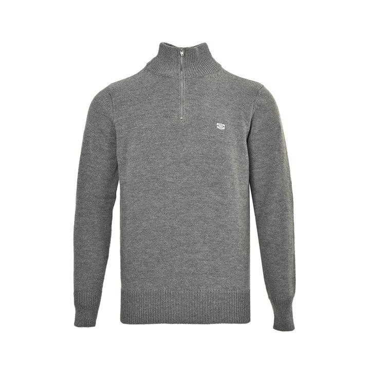 Celine Logo-Embroidered Wool & Cashmere Blend Half Zip Grey – LodyFair