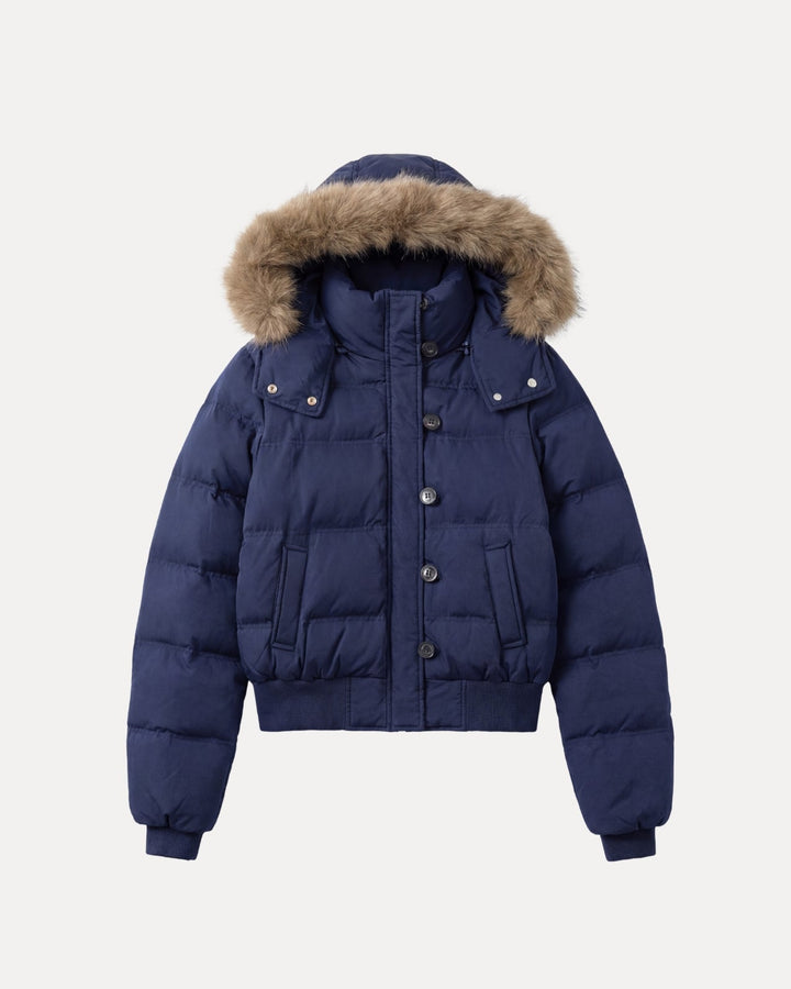Fur Collar Short Parka