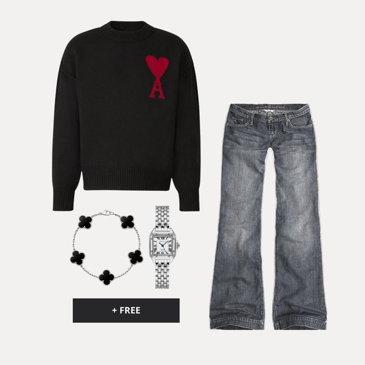 Viral Outfit - Midnight Heart