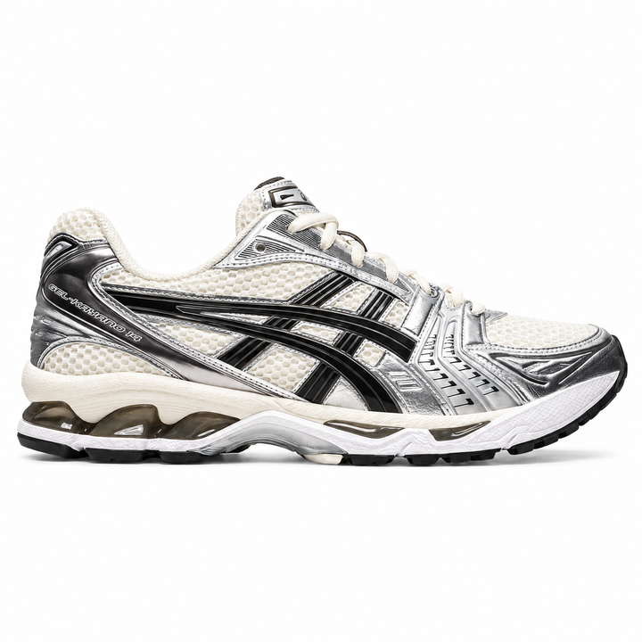 Asics Gel-Kayano 14 crème/zwart — zijaanzicht