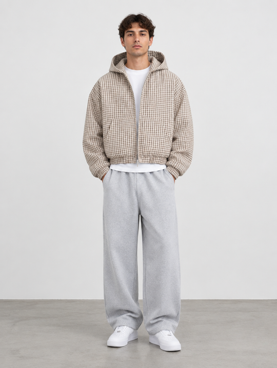 VERDO check zip jacket by LF – vooraanzicht