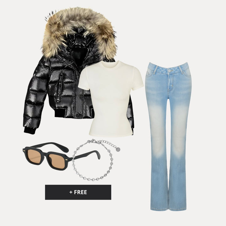 Viral Outfit - Midnight Gold